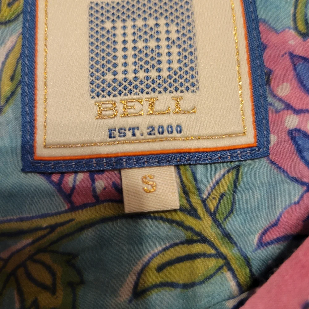 Bell by Alicia Bell Floral Casual Dress - Blue and Pink Sz Small MSRP $340 - Picture 2 of 10